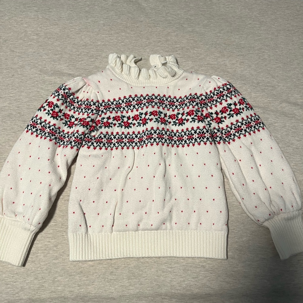 Janie and Jack Toddler Holiday Outfit, sweater size 2T, pants size 3T